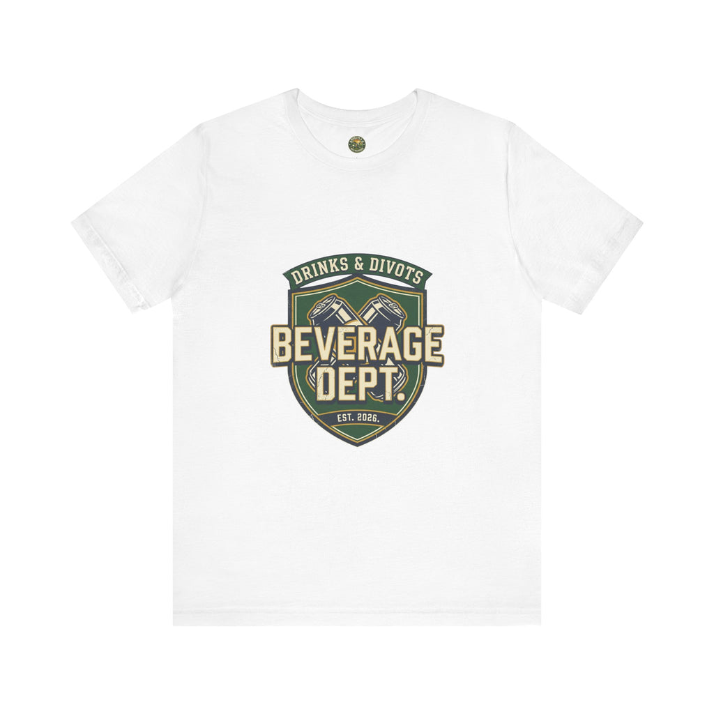 D&D Beverage Department Tee — Crossed Beer Cans Crest