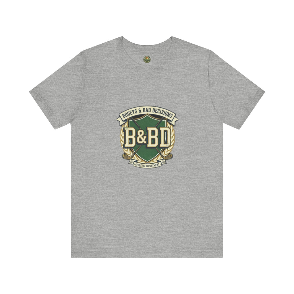 B&BD Athletic Dept Tee — Crossed Clubs Crest