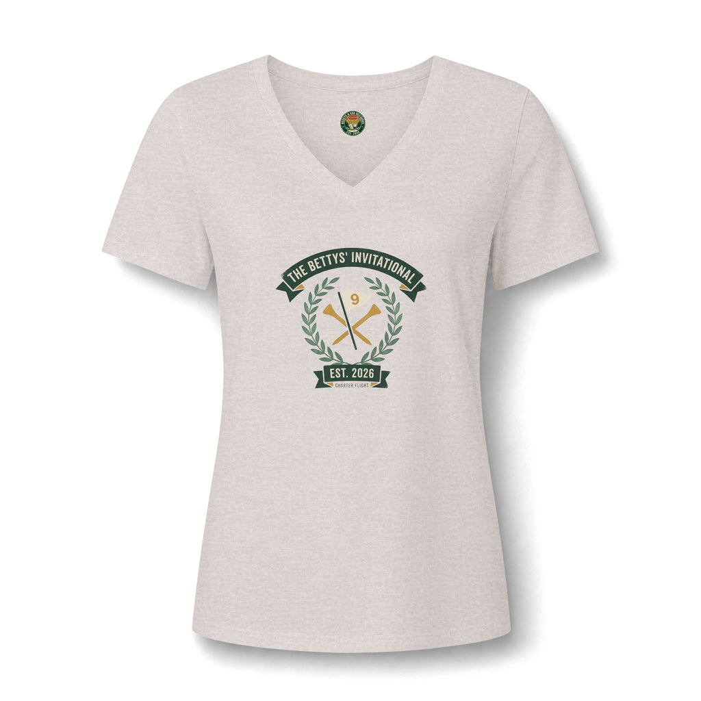 The Bettys’ Invitational  V-Neck Tee — Vintage Tournament Crest