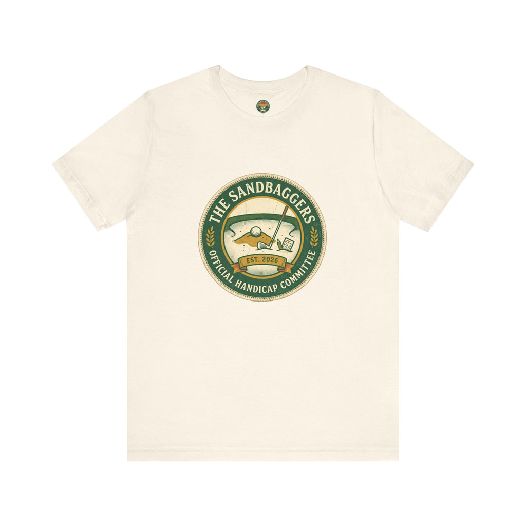 The Sandbaggers Tee — Official Handicap Committee Badge