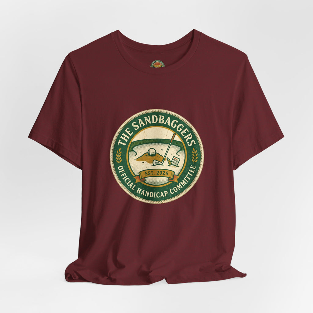 The Sandbaggers Tee — Official Handicap Committee Badge