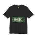 Vintage brand block golf tee — forest green and cream