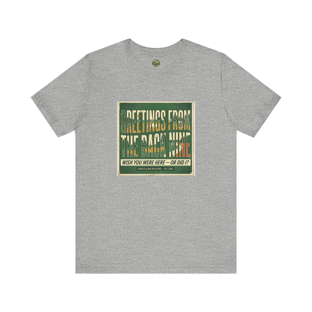 Greetings From The Back Nine — Vintage Postcard Tee
