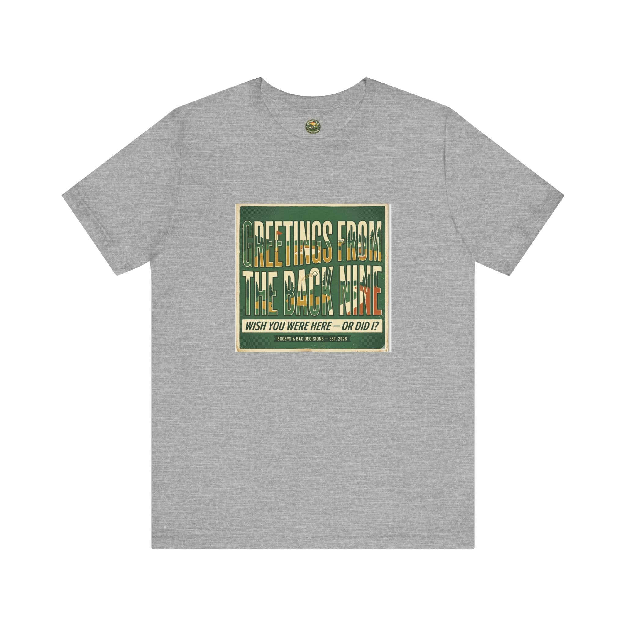 Greetings From The Back Nine — Vintage Postcard Tee