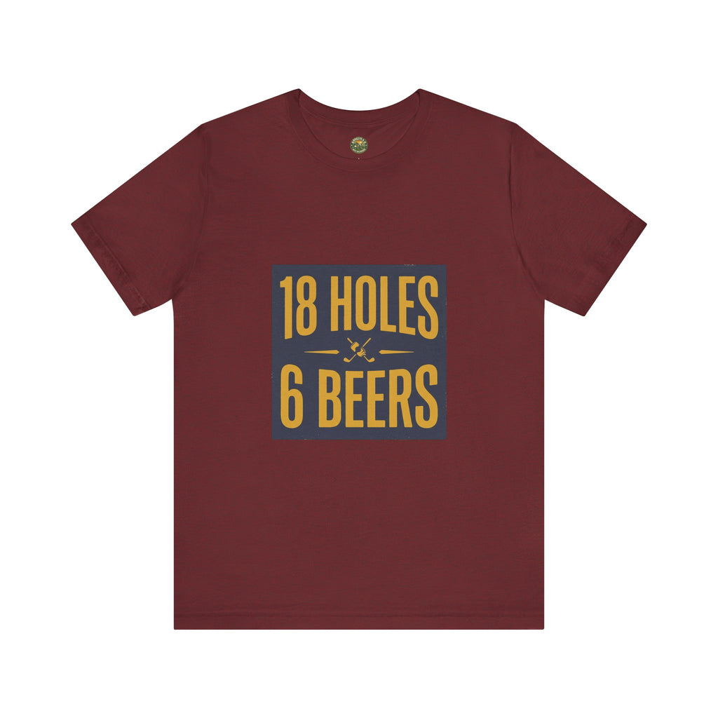 18 Holes, 6 Beers - Vintage Golf Tee