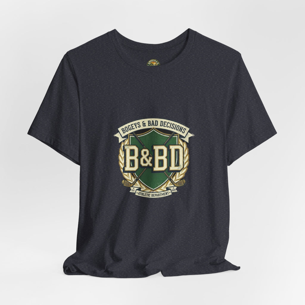 B&BD Athletic Dept Tee — Crossed Clubs Crest