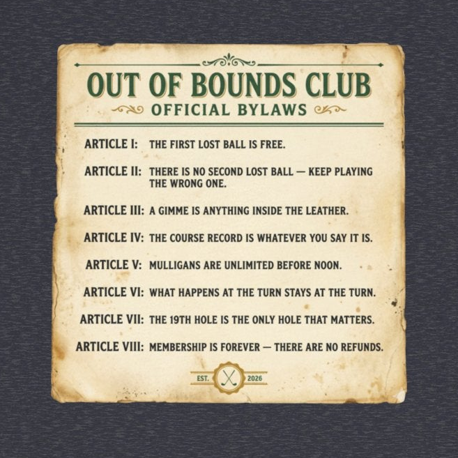 OBC Club Bylaws Tee — Vintage Fake Rulebook