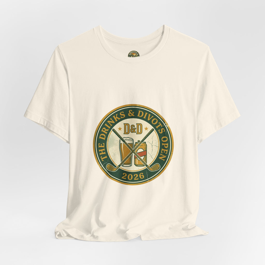 Drinks & Divots Open — Vintage Tournament Badge Tee