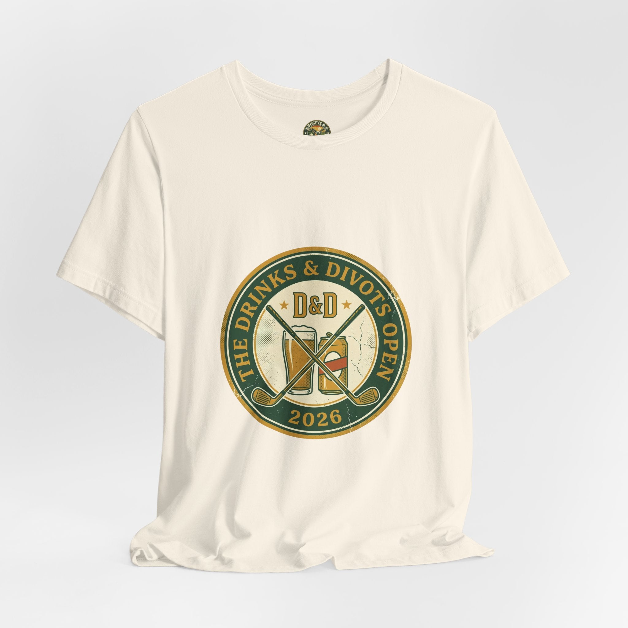 Drinks & Divots Open — Vintage Tournament Badge Tee