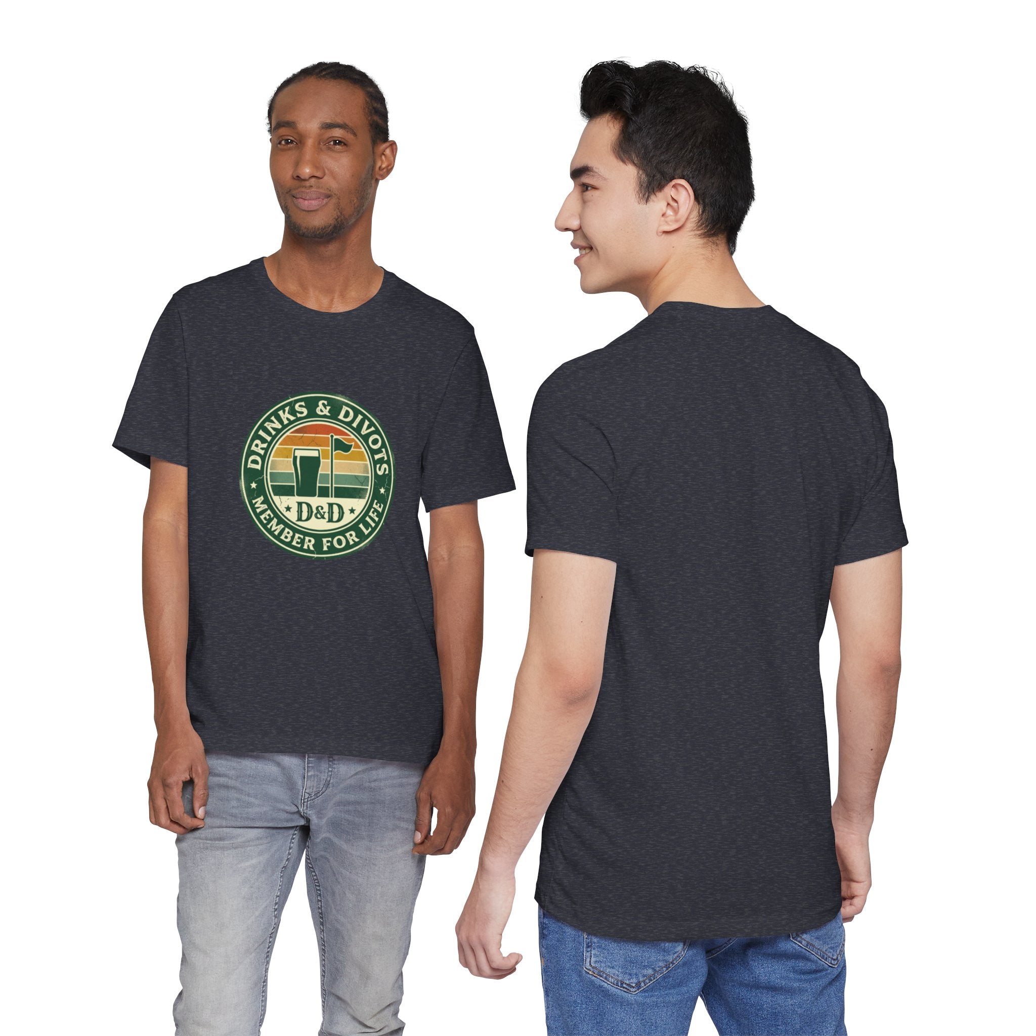 Drinks & Divots Member For Life Tee — Sunset Badge