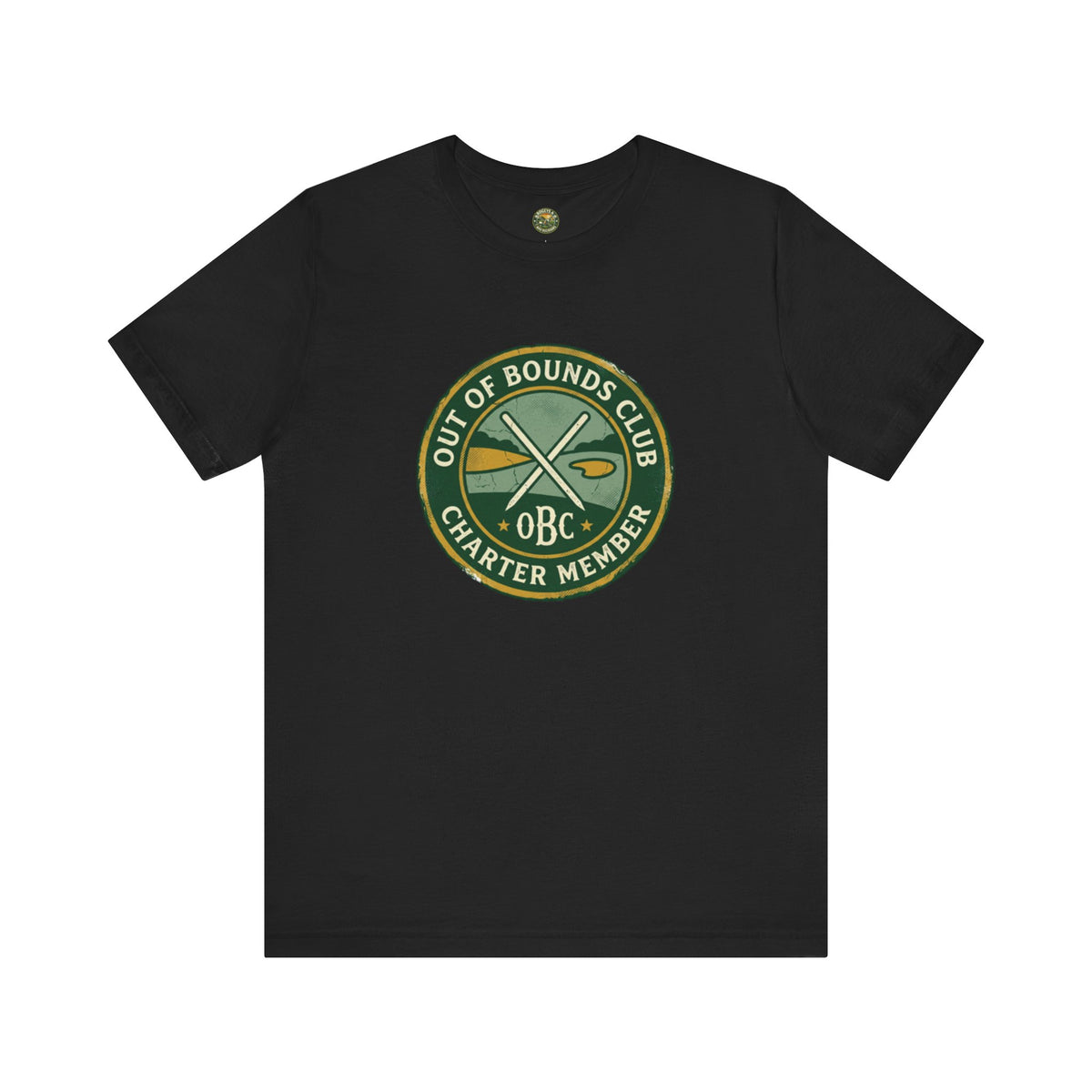 Out of Bounds Club Charter Member Badge Tee
