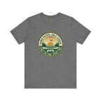 Dawn Patrol Golf League Badge Tee — Sunrise Crest