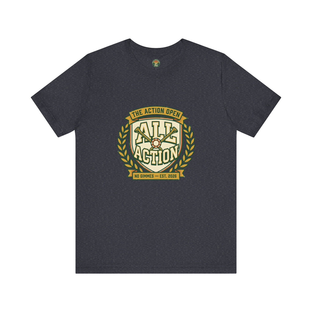 The Action Open Tee — Fake Golf Tournament Crest