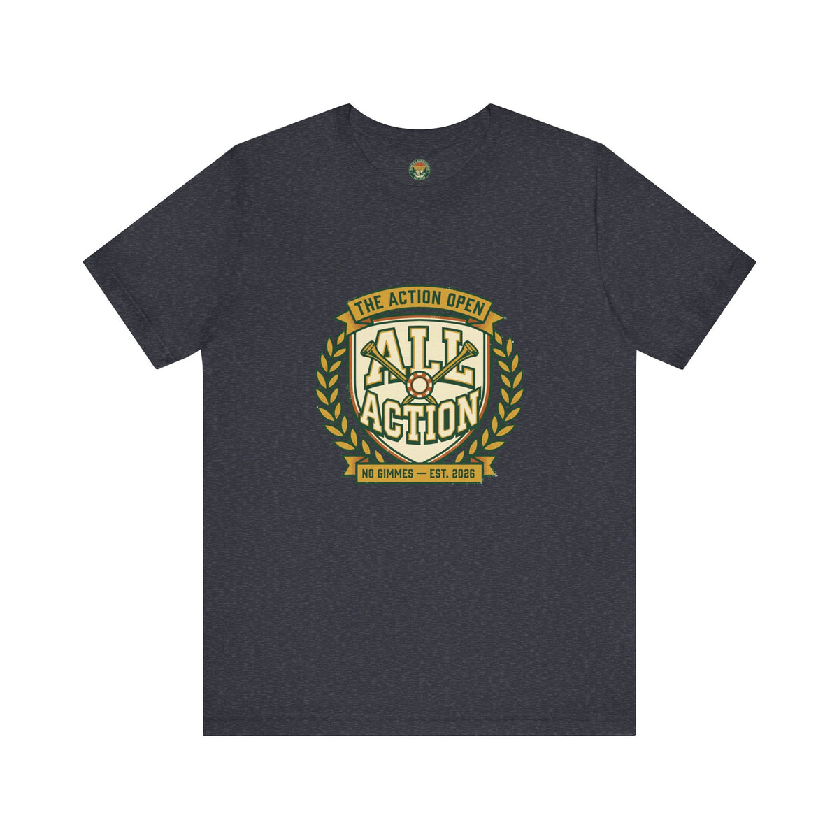 The Action Open Tee — Fake Golf Tournament Crest