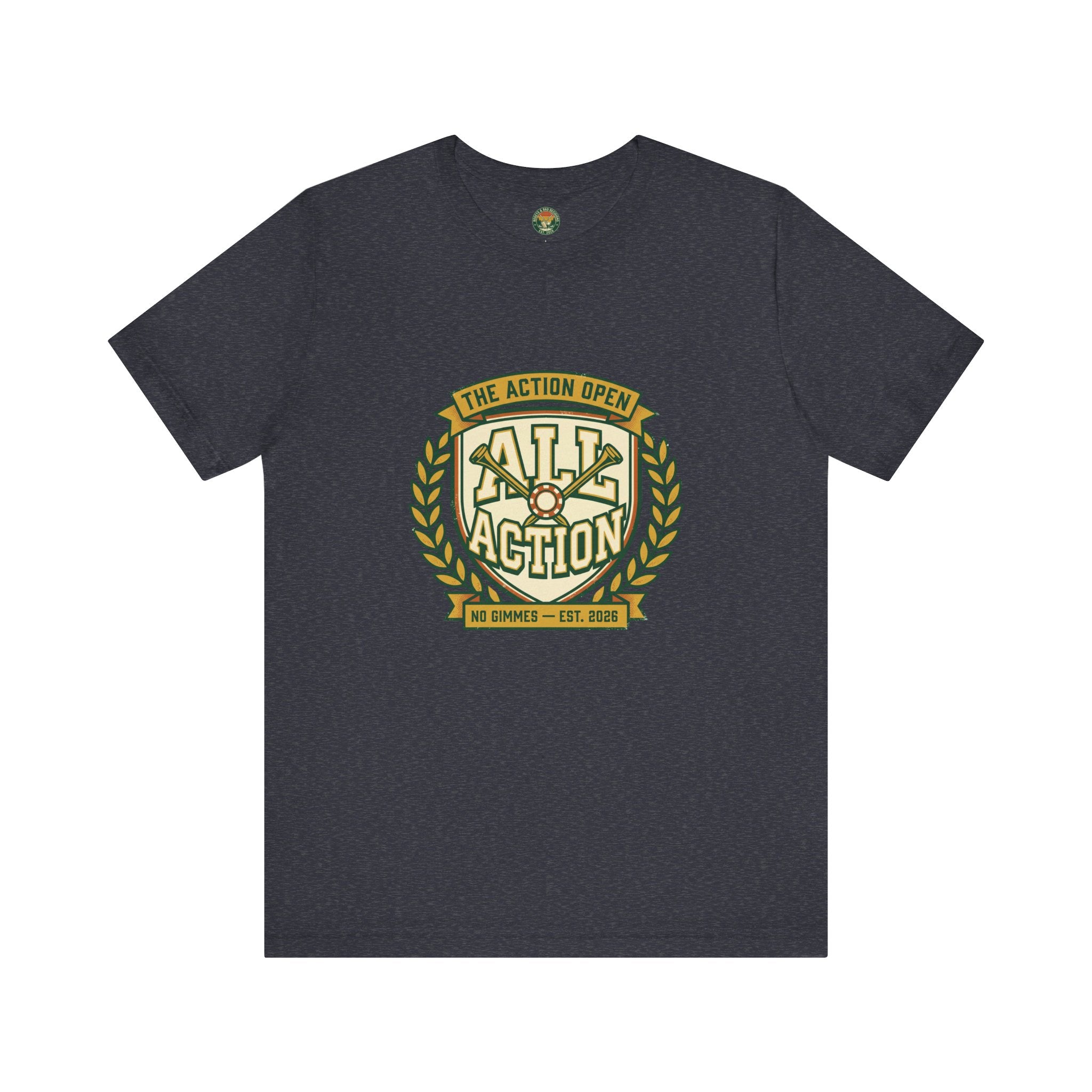 The Action Open Tee — Fake Golf Tournament Crest