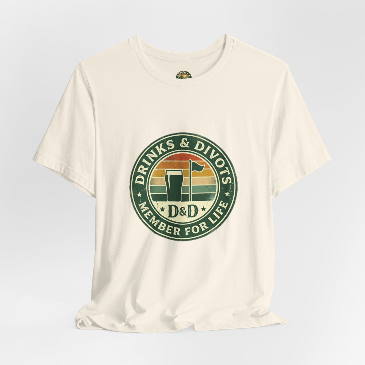 Drinks & Divots Member For Life Tee — Sunset Badge