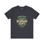 D&D Beverage Department Tee — Crossed Beer Cans Crest