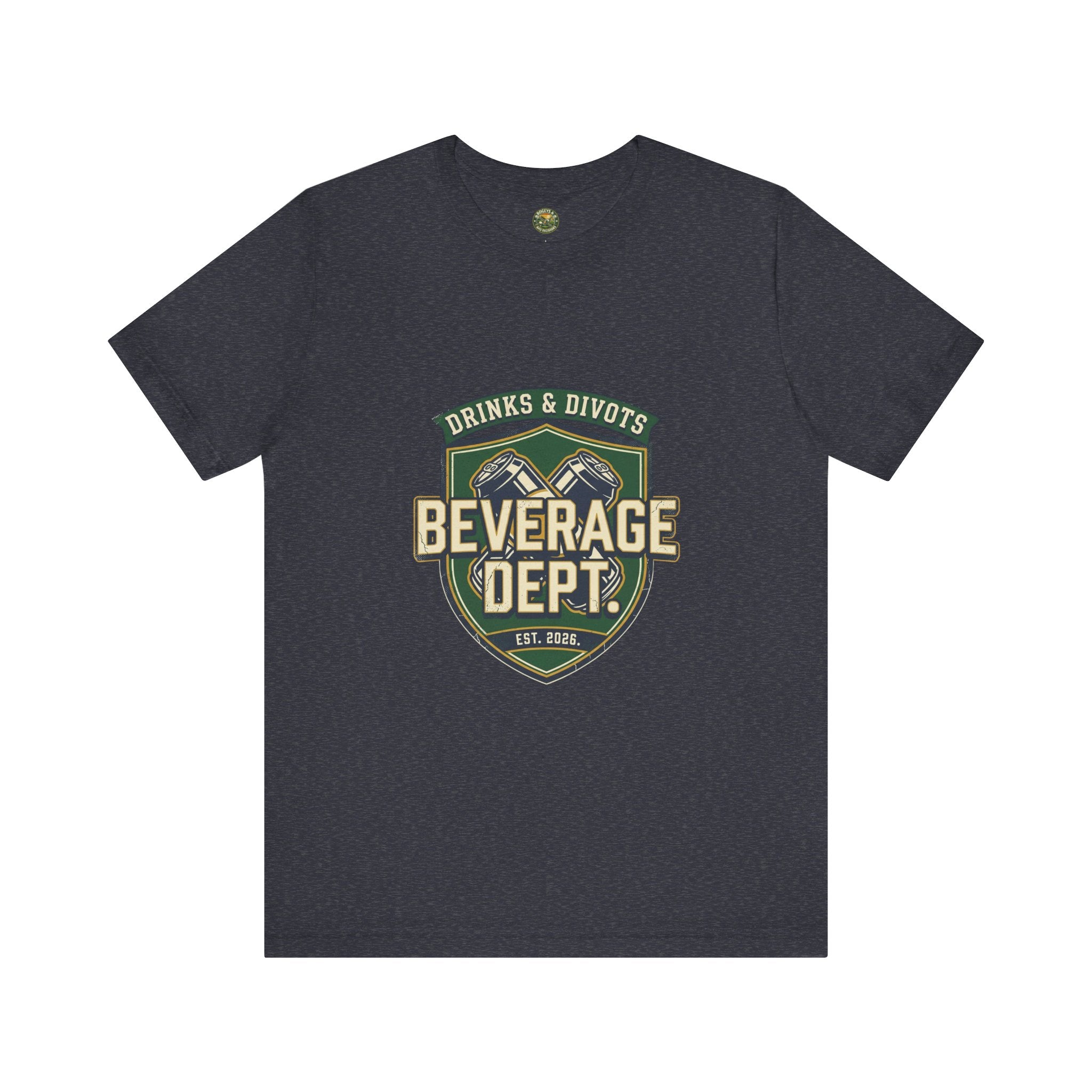 D&D Beverage Department Tee — Crossed Beer Cans Crest