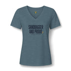 Sandbagger. And Proud. V-Neck Tee — Back Nine Bettys