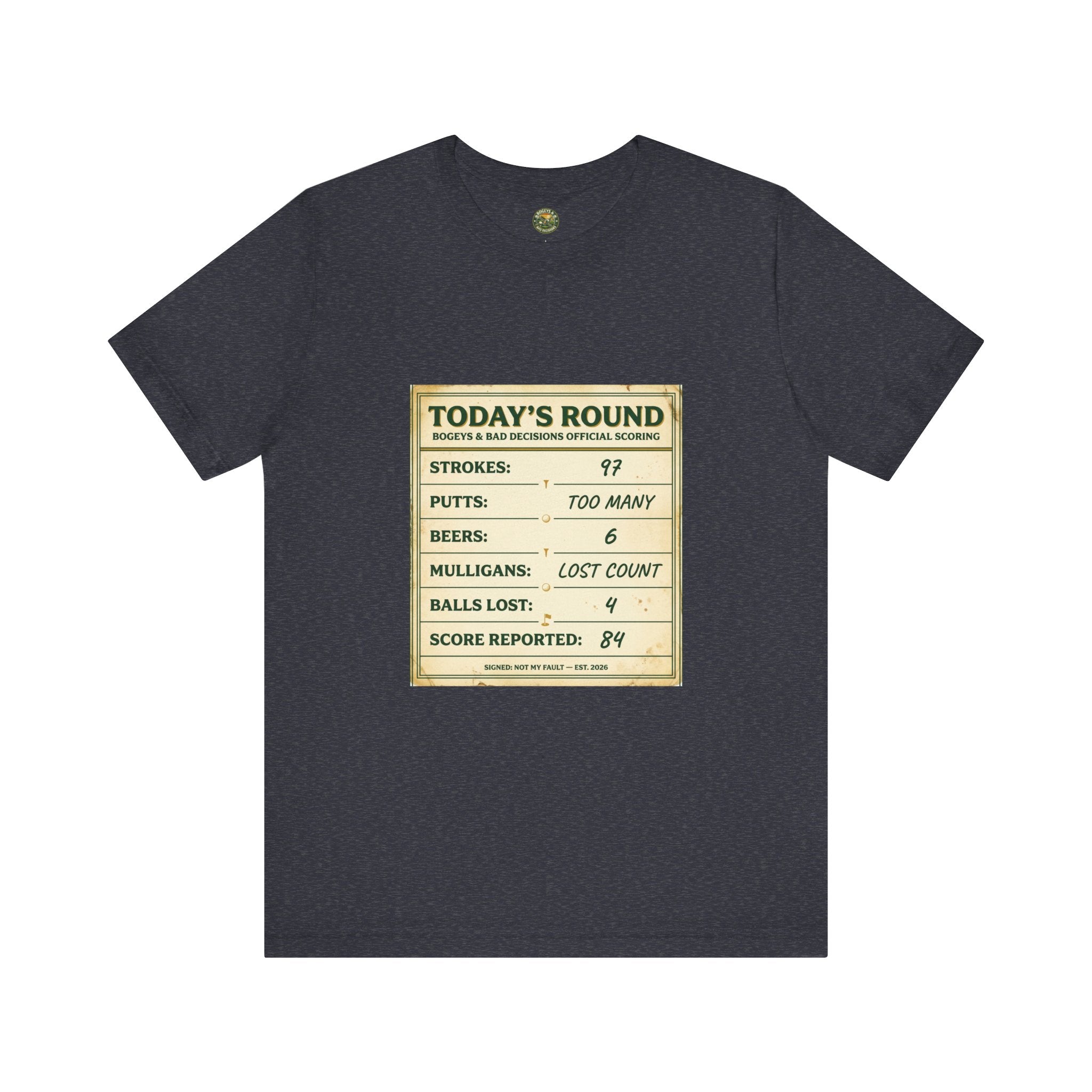 Today's Round Tee — Vintage Faux Scorecard