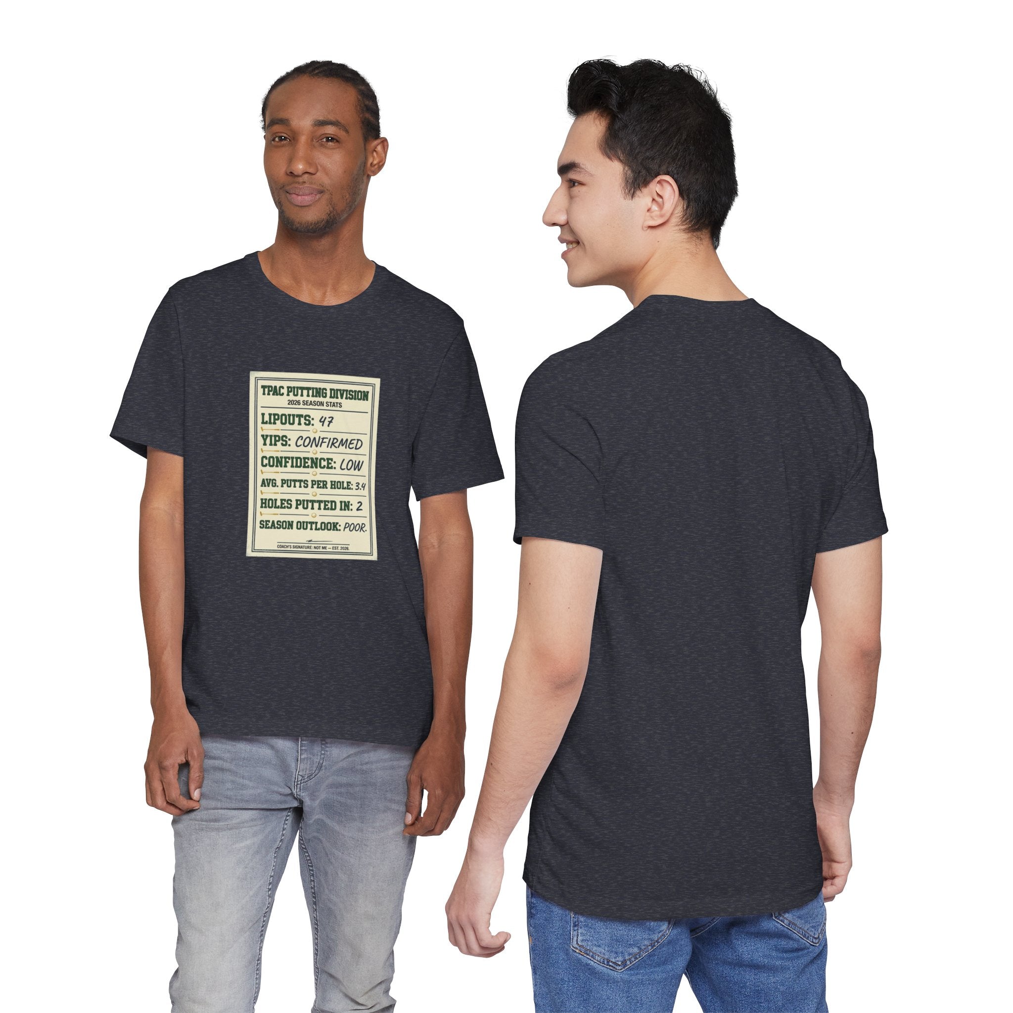 TPAC Putting Stats Sheet Tee — 2026 Season