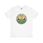 Dawn Patrol Golf League Badge Tee — Sunrise Crest