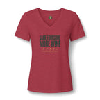 Same Foursome, More Wine V-Neck Tee — Back Nine Bettys
