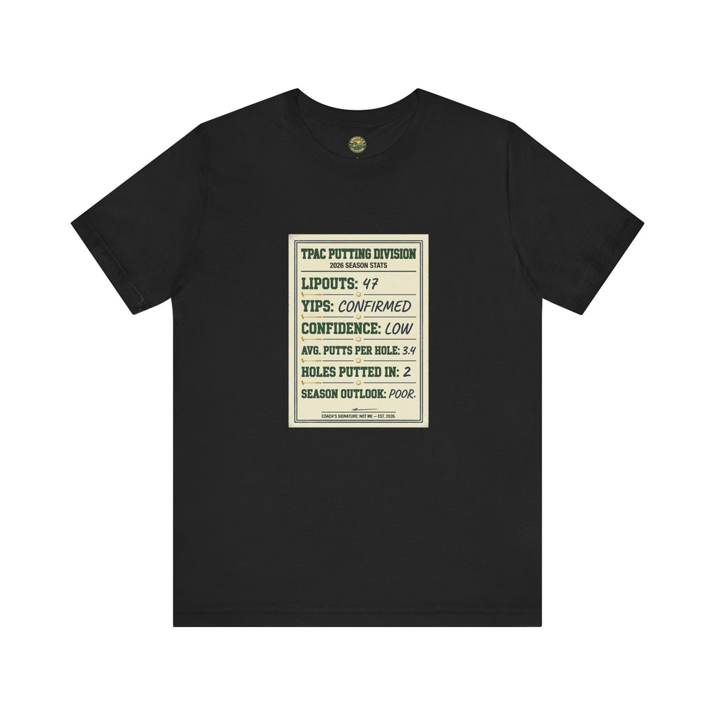 TPAC Putting Stats Sheet Tee — 2026 Season