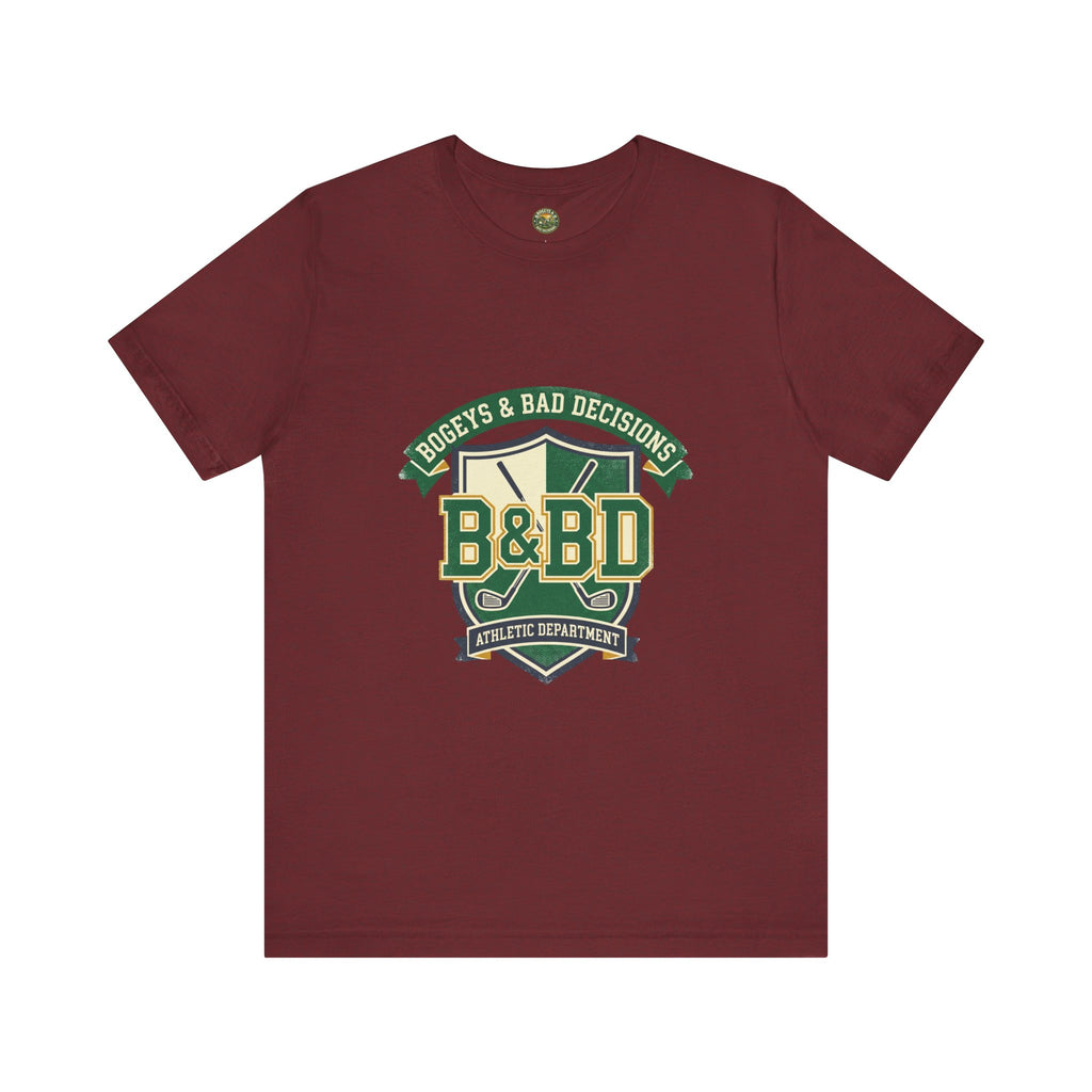 B&BD Athletic Dept Tee — Crossed Clubs Crest