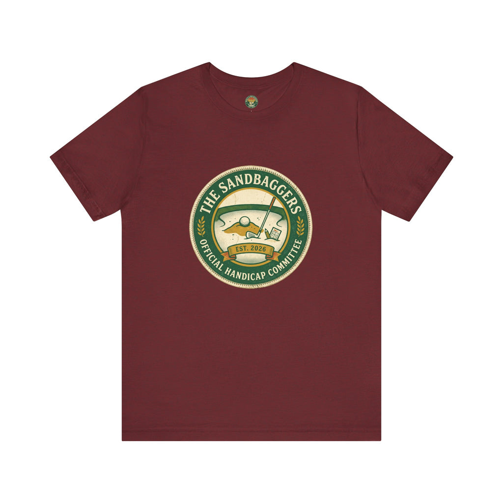 The Sandbaggers Tee — Official Handicap Committee Badge