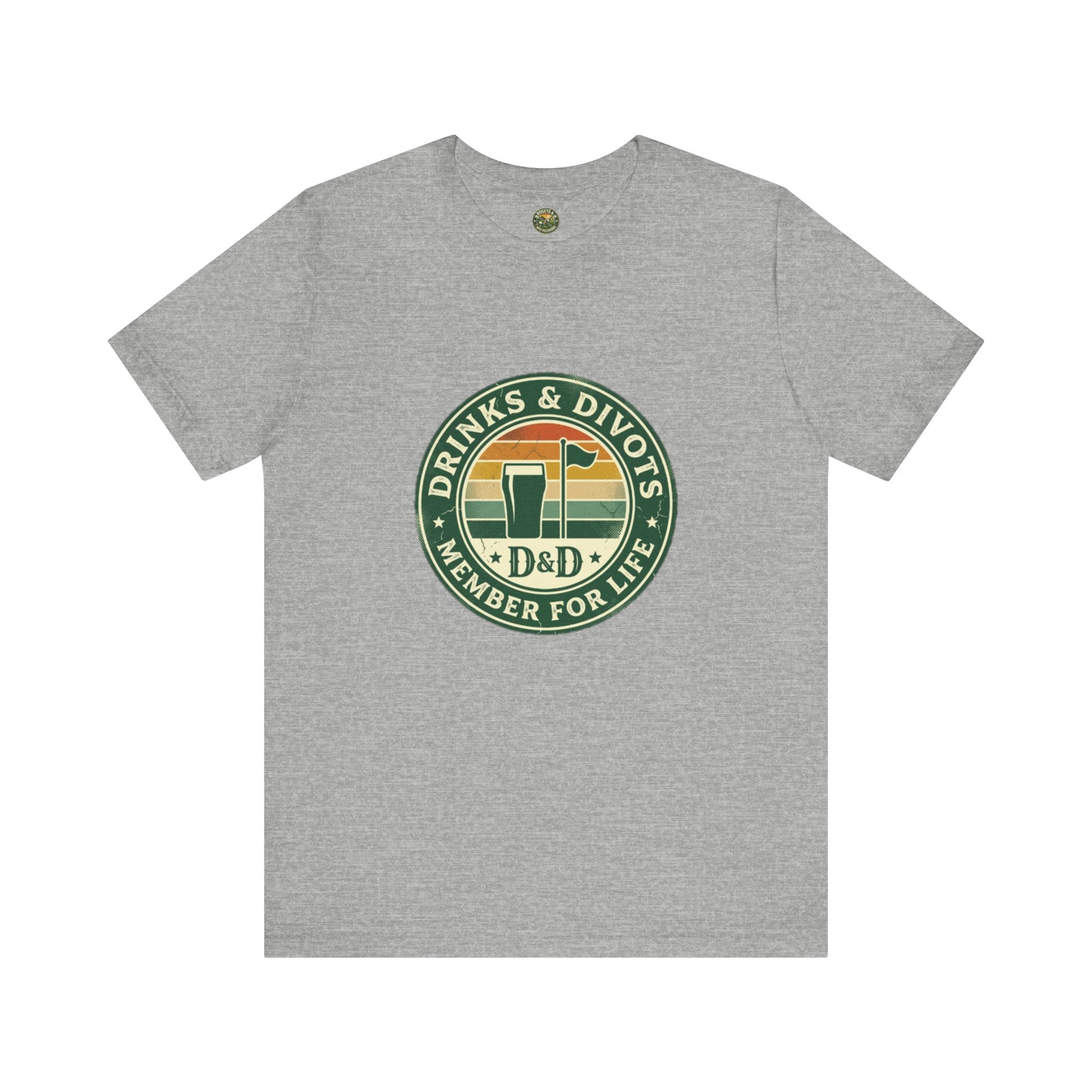 Drinks & Divots Member For Life Tee — Sunset Badge