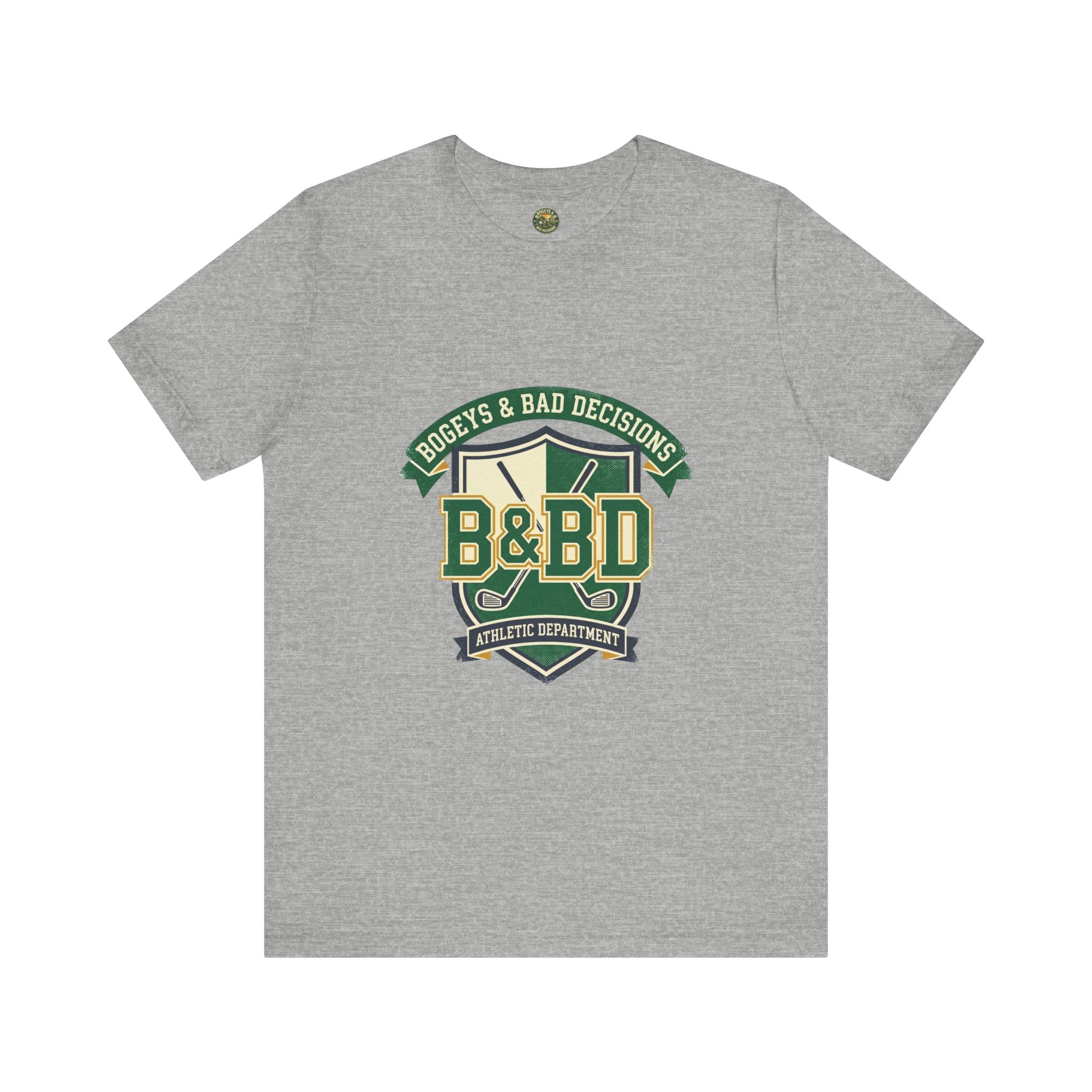 B&BD Athletic Dept Tee — Crossed Clubs Crest