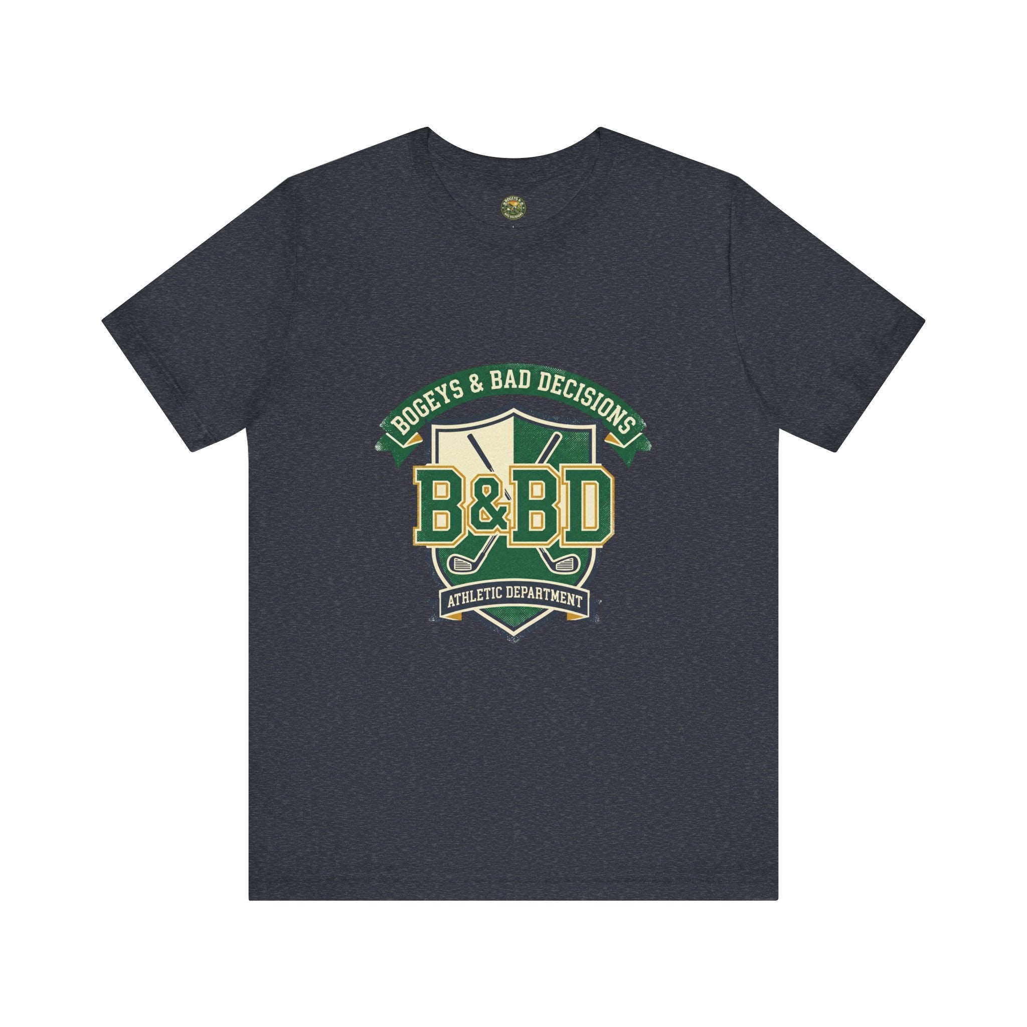 B&BD Athletic Dept Tee — Crossed Clubs Crest