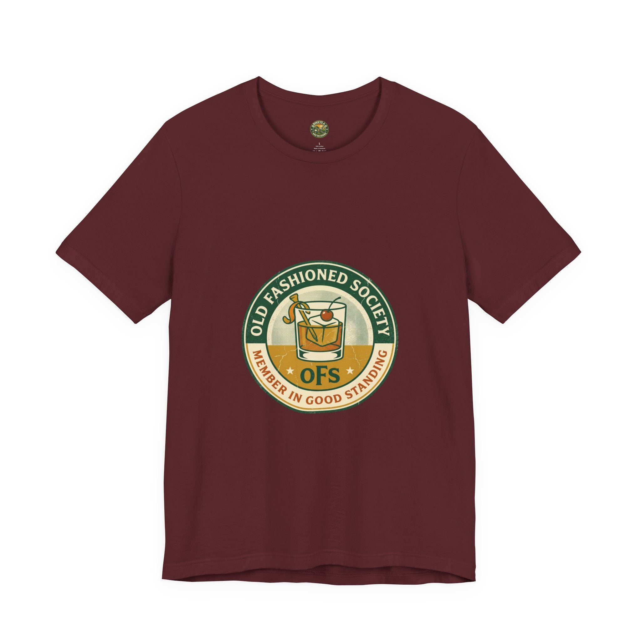 Old Fashioned Society Tee - Cocktail Badge