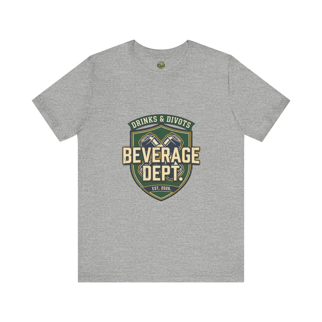 D&D Beverage Department Tee — Crossed Beer Cans Crest