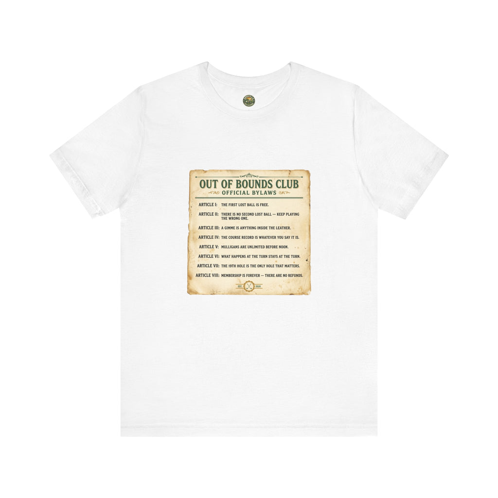 OBC Club Bylaws Tee — Vintage Fake Rulebook