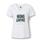 Nine & Wine V-Neck Tee — Back Nine Bettys