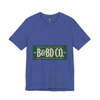 Minimal brand wordmark golf t-shirt — vintage horizontal layout