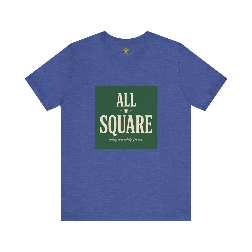 All Square Tee — Golf Match Play Typography