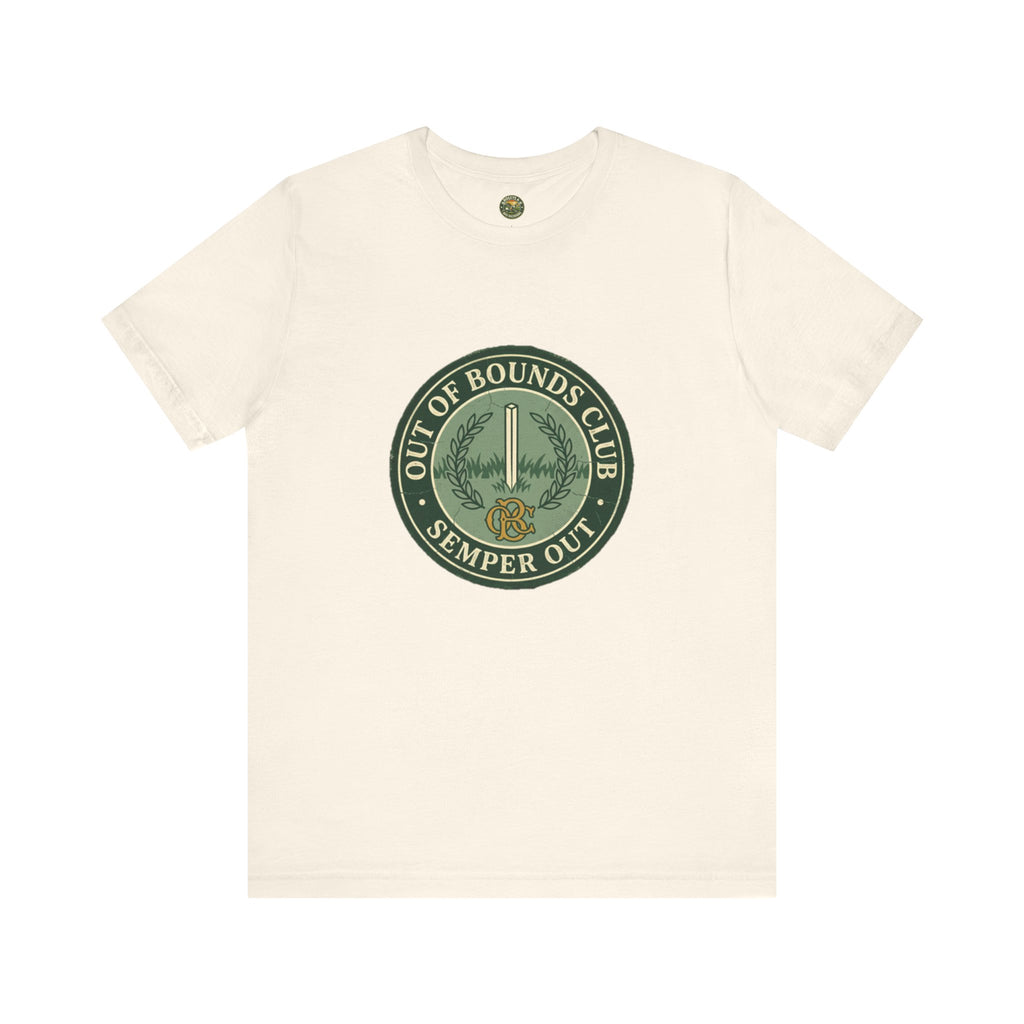 Semper Out Tee - OBC Fake Latin Motto Badge