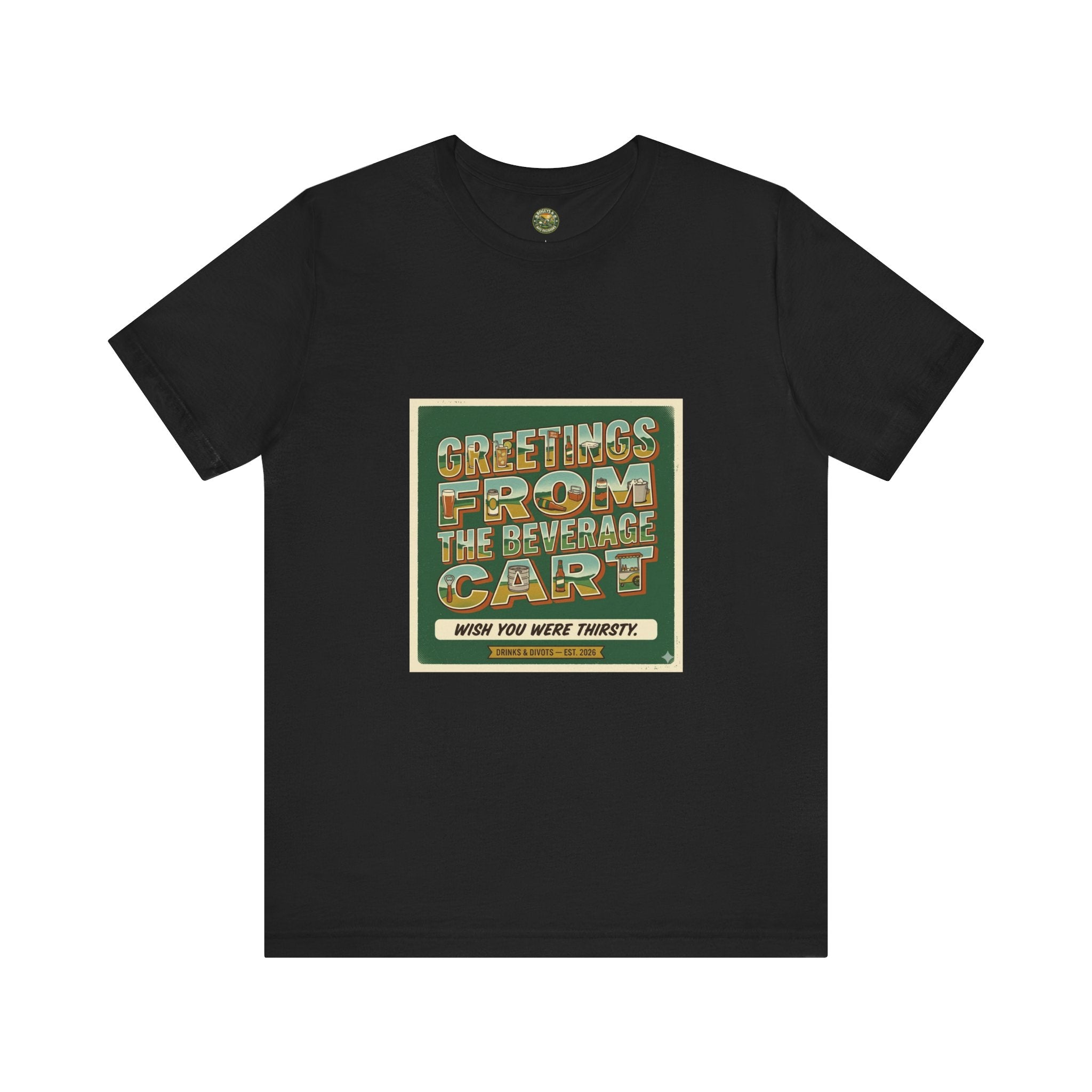 Greetings From The Beverage Cart — Vintage Postcard Tee