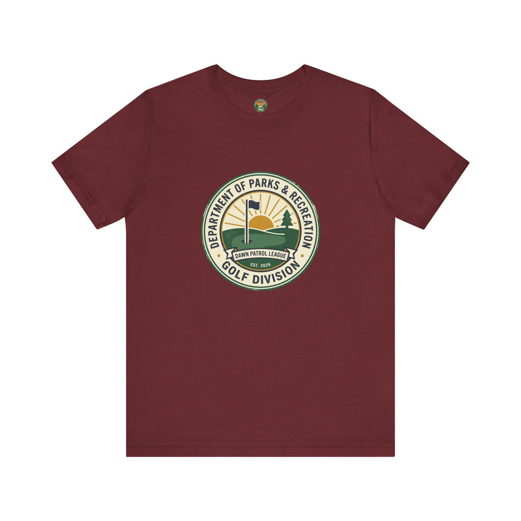 Parks & Rec Golf Division Tee — Vintage Municipal Seal