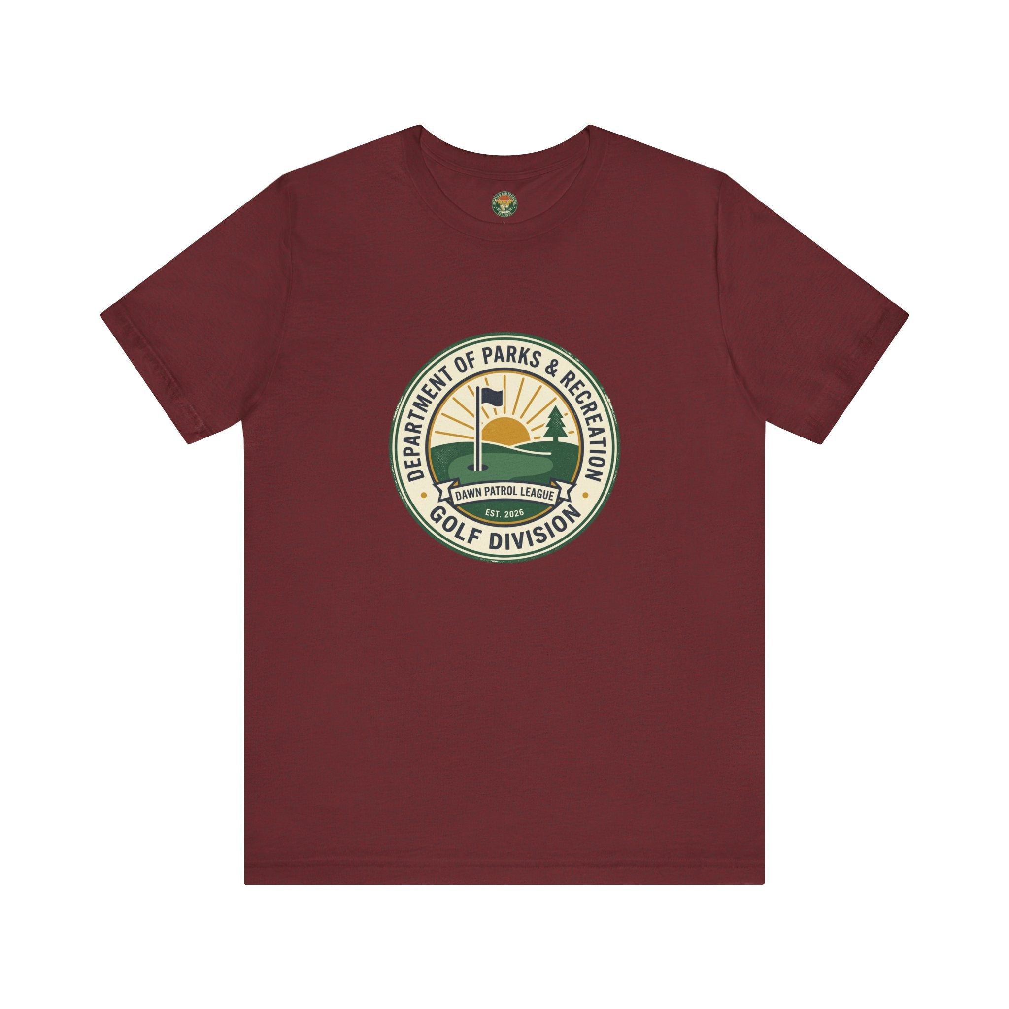 Parks & Rec Golf Division Tee — Vintage Municipal Seal