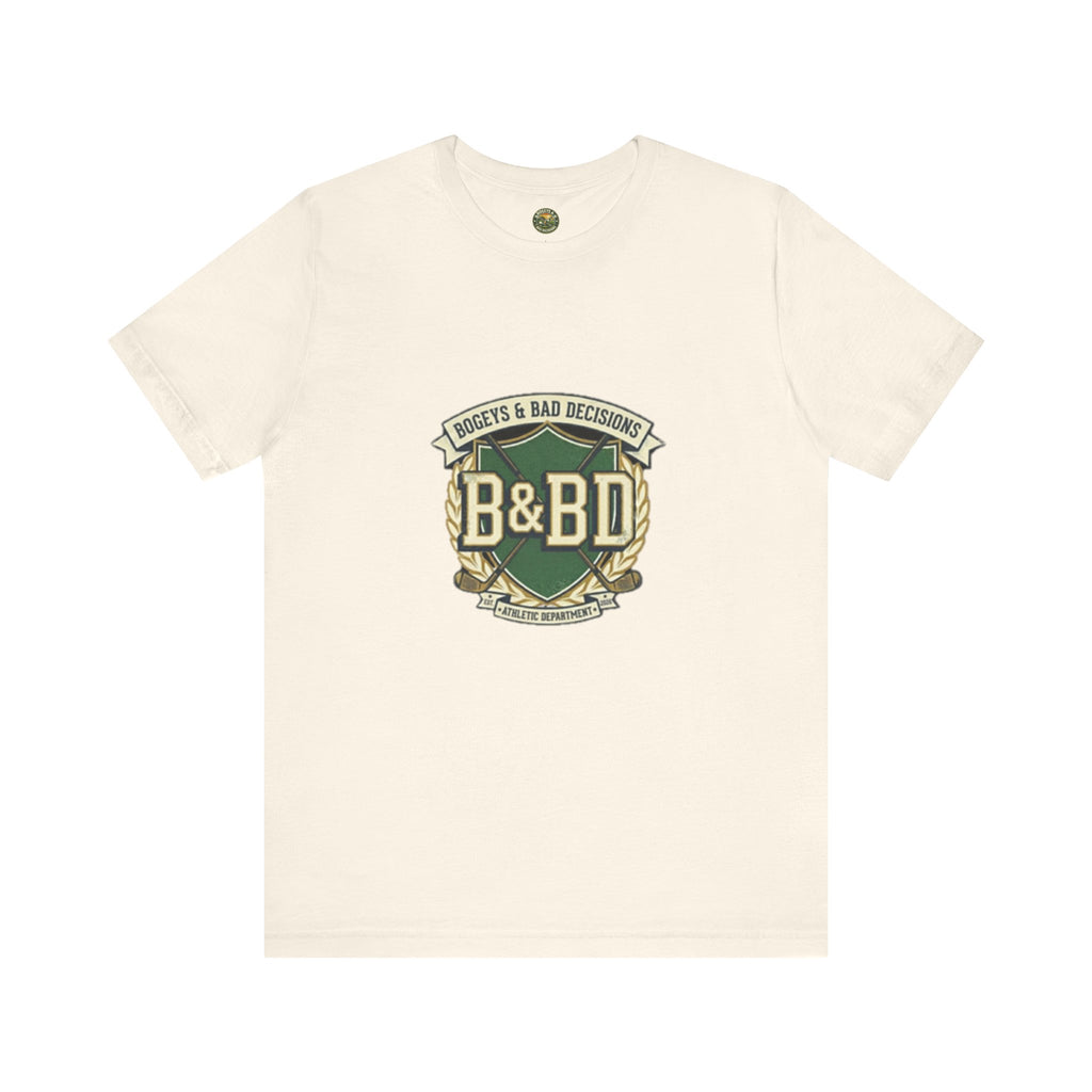 B&BD Athletic Dept Tee — Crossed Clubs Crest