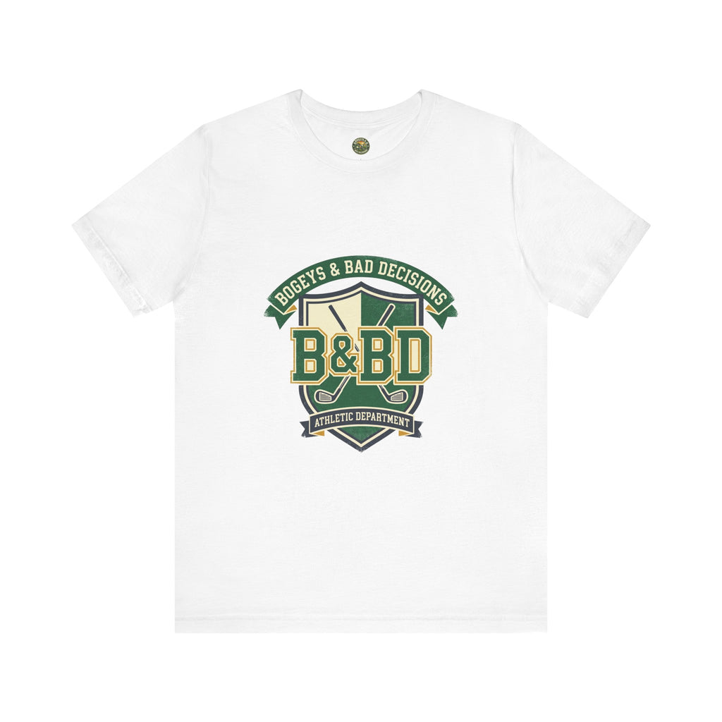 B&BD Athletic Dept Tee — Crossed Clubs Crest