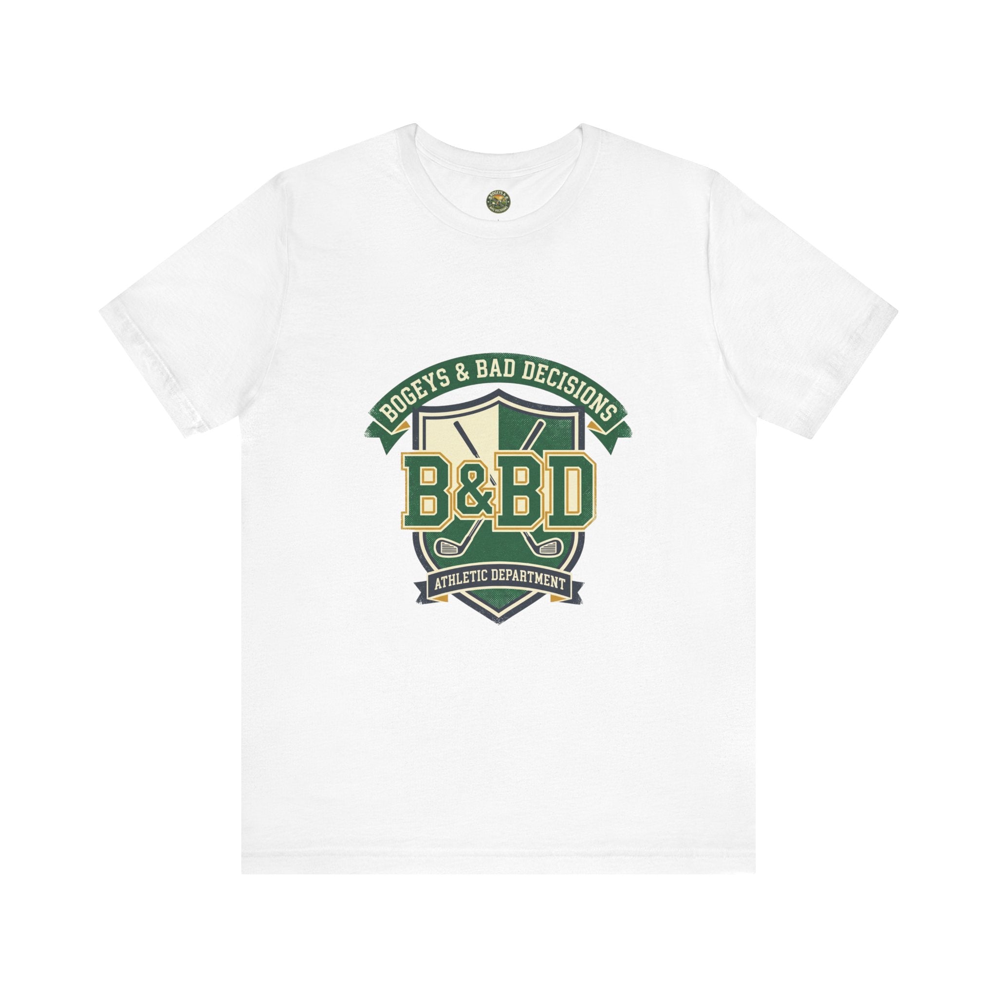 B&BD Athletic Dept Tee — Crossed Clubs Crest