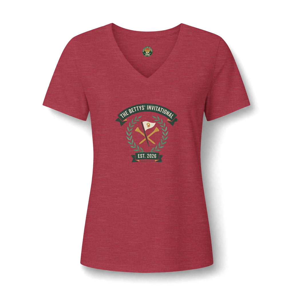 The Bettys’ Invitational  V-Neck Tee — Vintage Tournament Crest