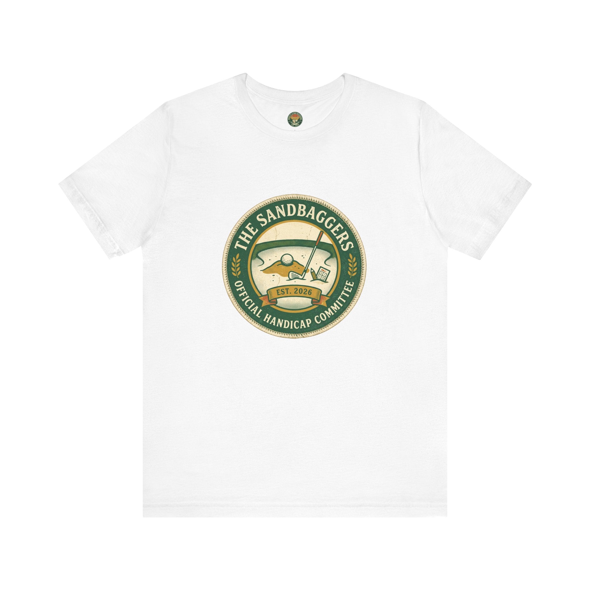 The Sandbaggers Tee — Official Handicap Committee Badge