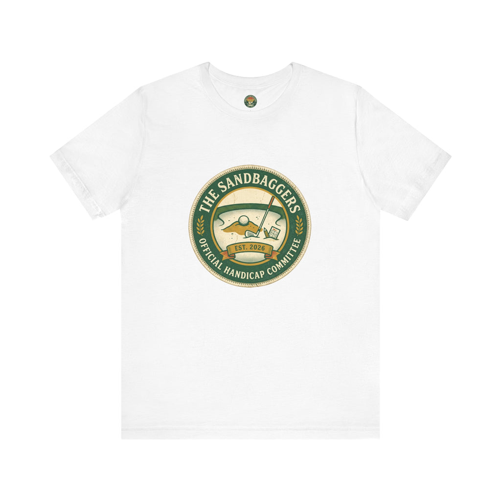 The Sandbaggers Tee — Official Handicap Committee Badge