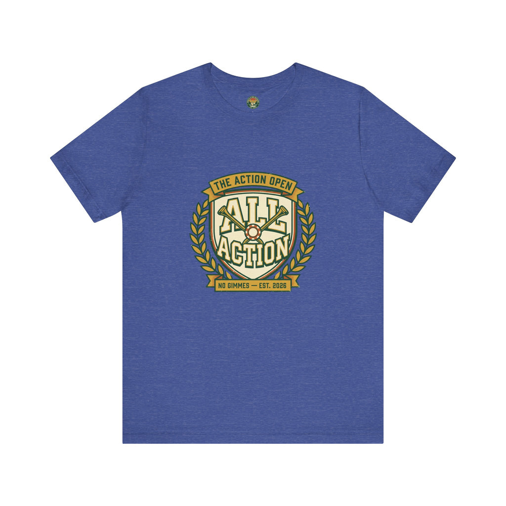 The Action Open Tee — Fake Golf Tournament Crest